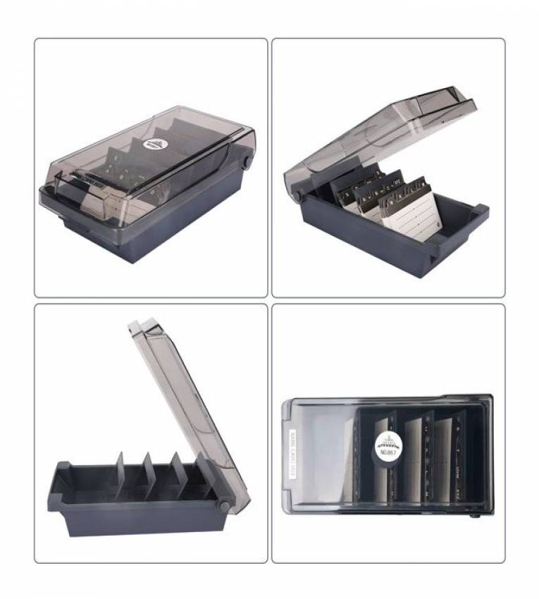 porte carte carte pvc avec 4 lettres (A, B, C, D) triées,